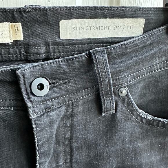 Anthropologie Pilcro Mid-Rise Slim Straight Jeans Jewel Embellished - Picture 6 of 12